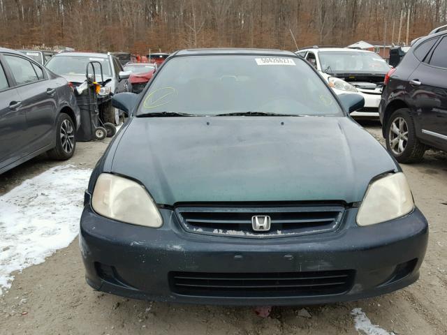 1HGEJ814XYL009867 - 2000 HONDA CIVIC EX GREEN photo 9