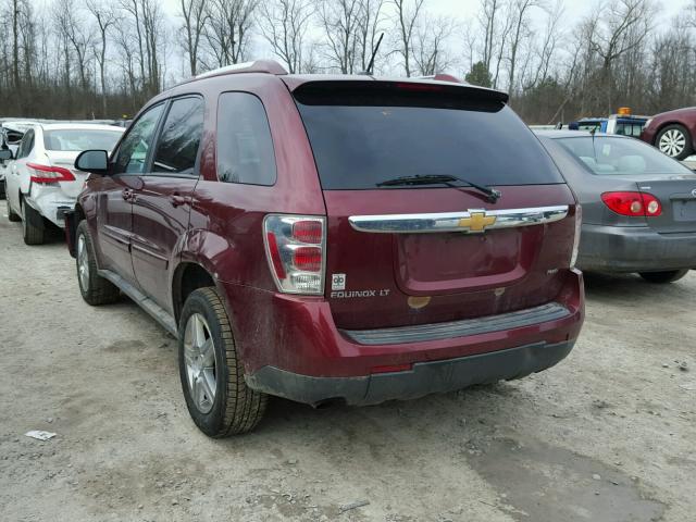 2CNDL43F886008863 - 2008 CHEVROLET EQUINOX LT MAROON photo 3