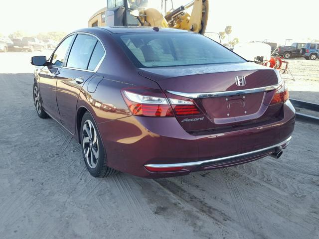 1HGCR2F80GA112721 - 2016 HONDA ACCORD EXL BURGUNDY photo 3