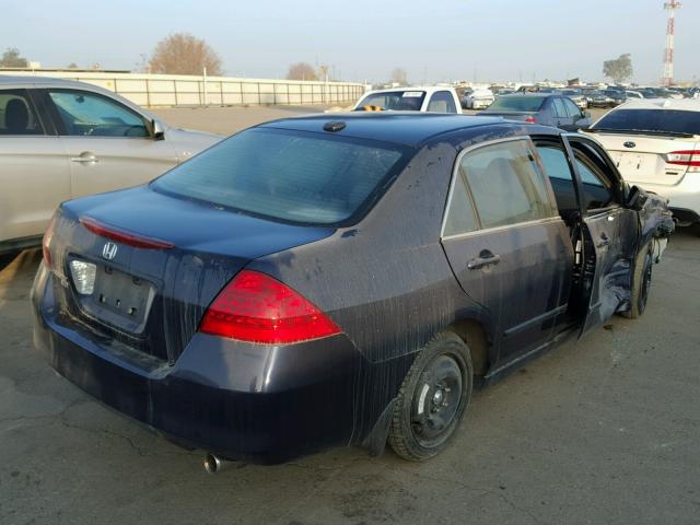 1HGCM66537A086157 - 2007 HONDA ACCORD EX BLUE photo 4