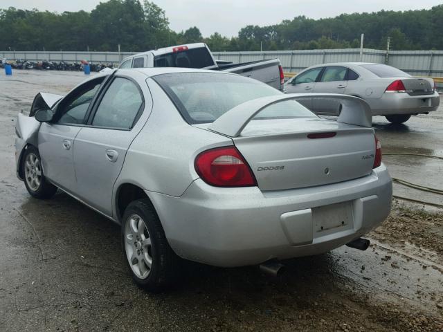 1B3ES56C55D221478 - 2005 DODGE NEON SXT SILVER photo 3