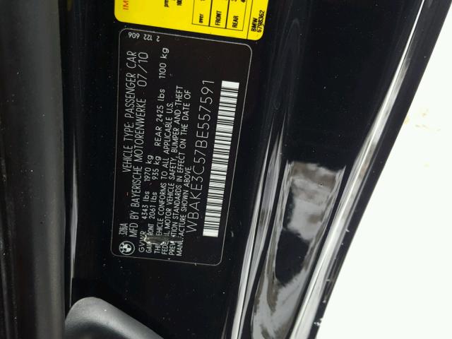 WBAKE3C57BE557591 - 2011 BMW 328 I BLACK photo 10