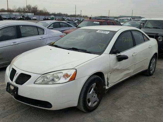 1G2ZF58B574264945 - 2007 PONTIAC G6 VALUE L WHITE photo 2