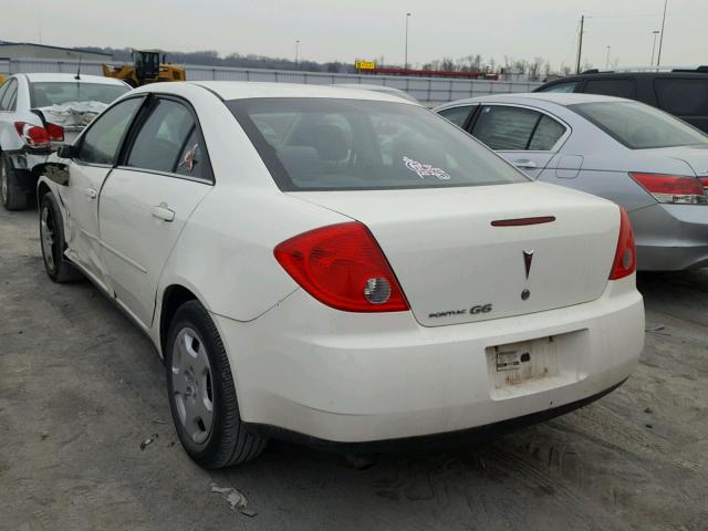 1G2ZF58B574264945 - 2007 PONTIAC G6 VALUE L WHITE photo 3