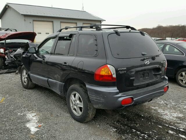 KM8SC73D74U603982 - 2004 HYUNDAI SANTA FE G BLACK photo 3