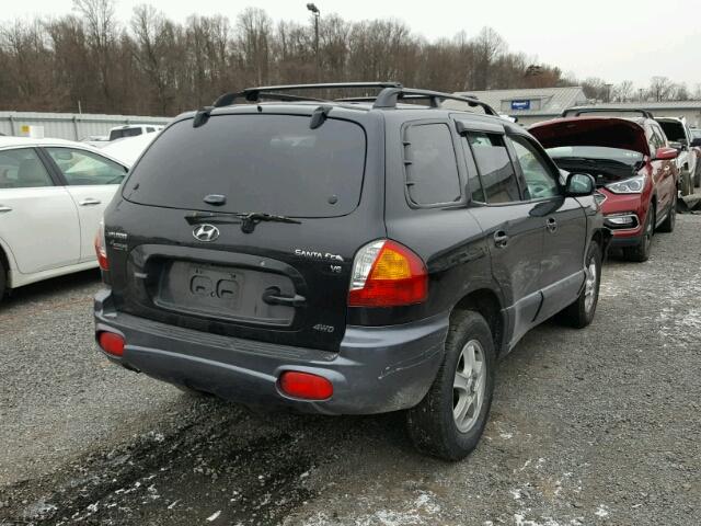 KM8SC73D74U603982 - 2004 HYUNDAI SANTA FE G BLACK photo 4