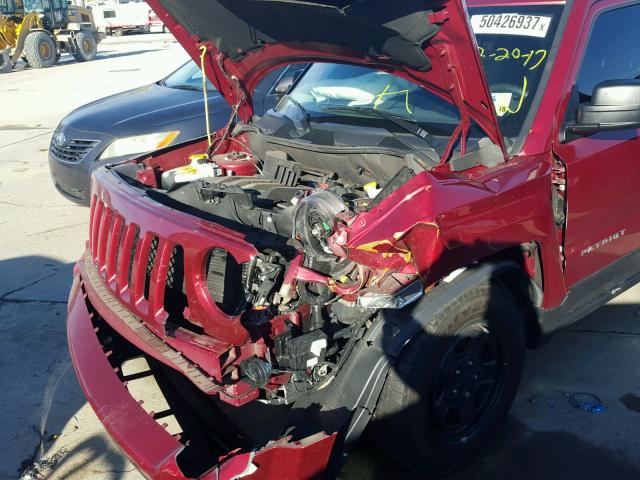 1C4NJPBB5GD699428 - 2016 JEEP PATRIOT SP BURGUNDY photo 9