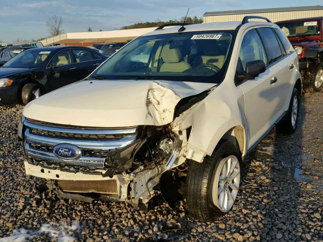 2FMDK3GC0DBC72707 - 2013 FORD EDGE SE WHITE photo 2