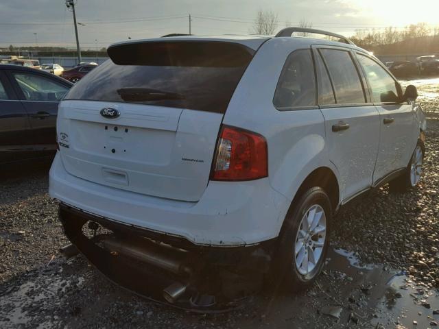 2FMDK3GC0DBC72707 - 2013 FORD EDGE SE WHITE photo 4