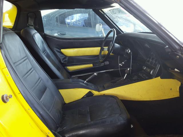 1Z37L7S424786 - 1977 CHEVROLET CORVETTE YELLOW photo 5