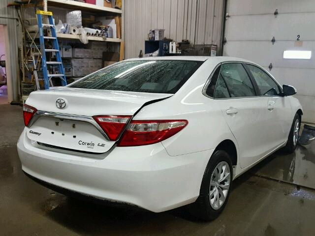 4T4BF1FK5FR469254 - 2015 TOYOTA CAMRY LE WHITE photo 4