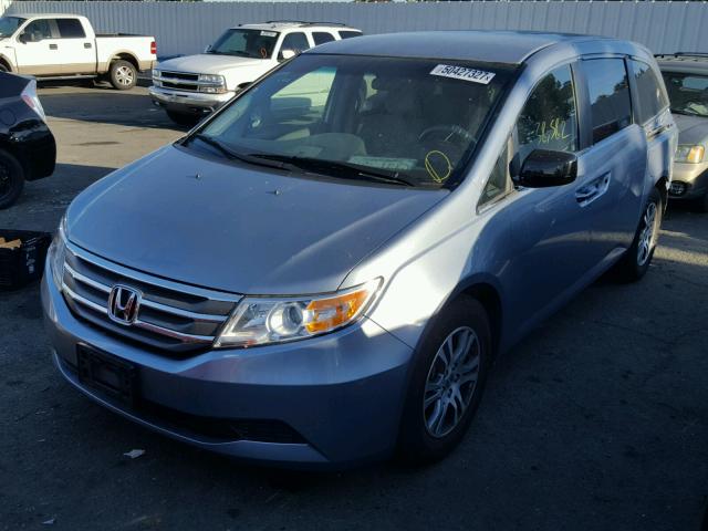 5FNRL5H49CB024385 - 2012 HONDA ODYSSEY EX BLUE photo 2