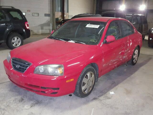 KMHDN46D65U056220 - 2005 HYUNDAI ELANTRA GL RED photo 2