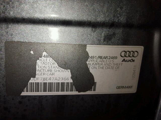 WAUDF78E47A236614 - 2007 AUDI A4 2.0T QU GRAY photo 10