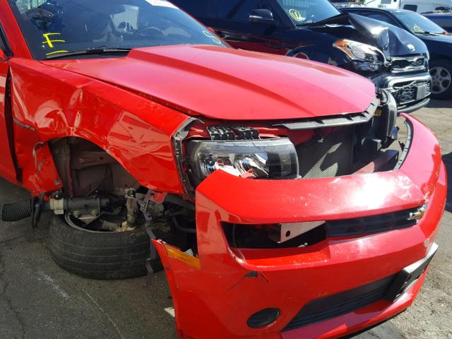 2G1FA1E36E9178369 - 2014 CHEVROLET CAMARO LS RED photo 9