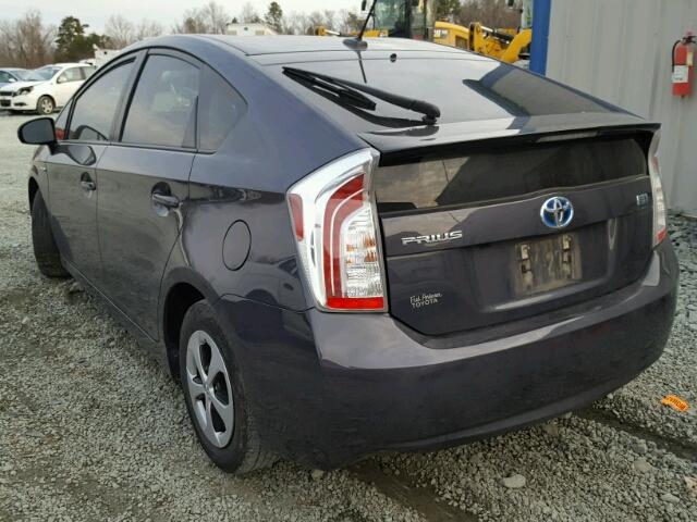 JTDKN3DU2C5456629 - 2012 TOYOTA PRIUS GRAY photo 3