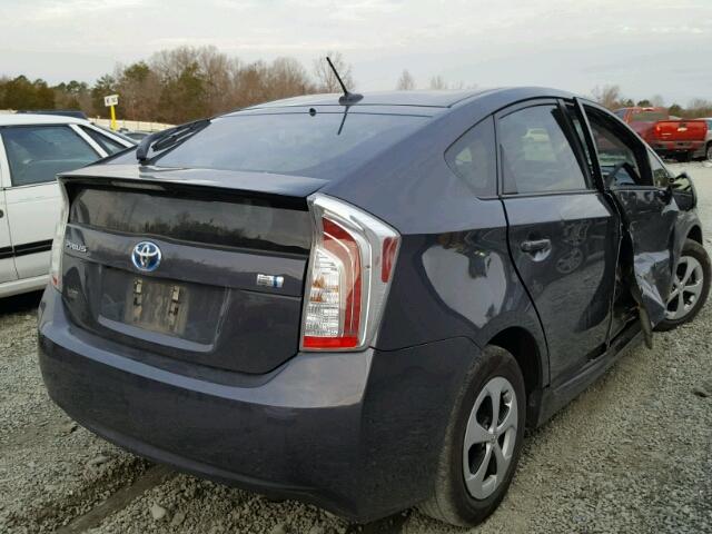 JTDKN3DU2C5456629 - 2012 TOYOTA PRIUS GRAY photo 4