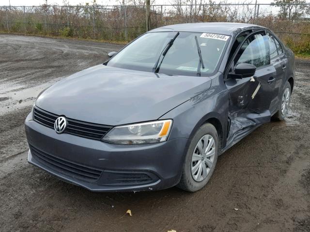 3VW1K7AJ7BM067836 - 2011 VOLKSWAGEN JETTA BASE GRAY photo 2