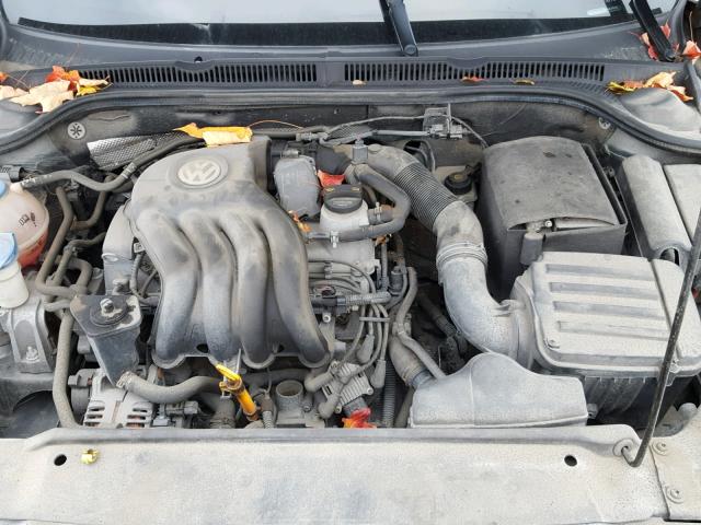 3VW1K7AJ7BM067836 - 2011 VOLKSWAGEN JETTA BASE GRAY photo 7