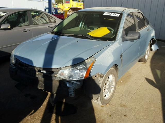 1FAHP35N58W212198 - 2008 FORD FOCUS SE BLUE photo 2