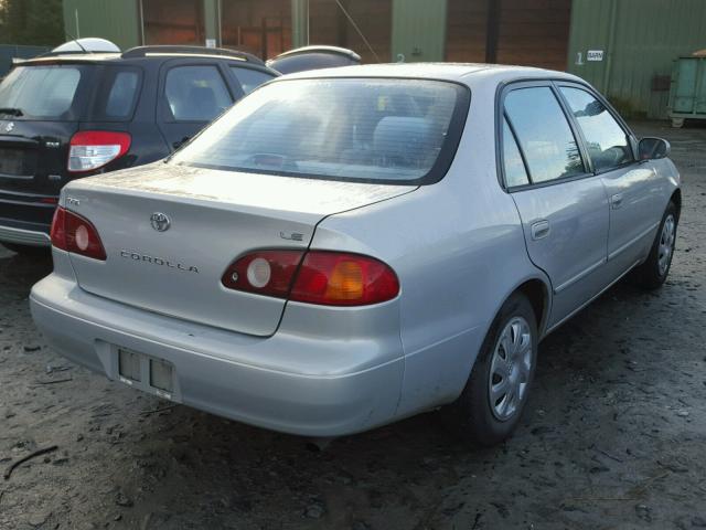 1NXBR12E62Z645336 - 2002 TOYOTA COROLLA LE SILVER photo 4