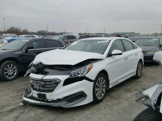 5NPE34AF5GH423256 - 2016 HYUNDAI SONATA SPO WHITE photo 2