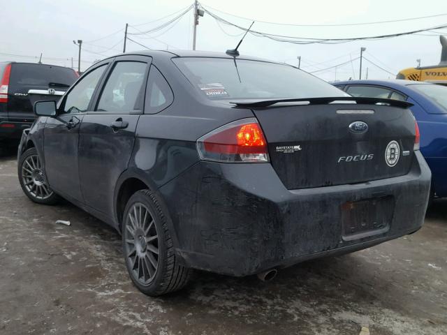 1FAHP3GN1BW121823 - 2011 FORD FOCUS SES BLACK photo 3