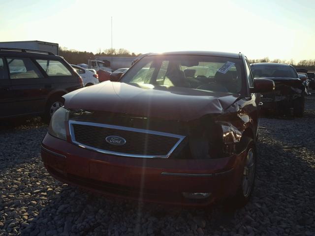 1FAHP27125G182202 - 2005 FORD FIVE HUNDR MAROON photo 2