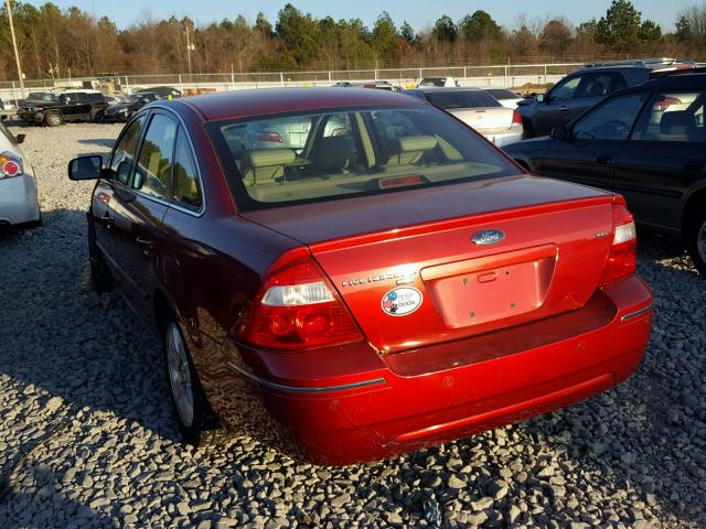 1FAHP27125G182202 - 2005 FORD FIVE HUNDR MAROON photo 3