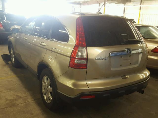 JHLRE48727C065025 - 2007 HONDA CR-V EXL GOLD photo 3