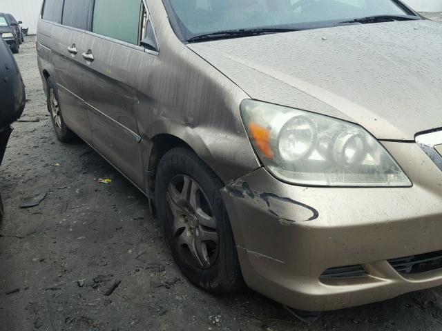 5FNRL38705B096772 - 2005 HONDA ODYSSEY EX GOLD photo 9