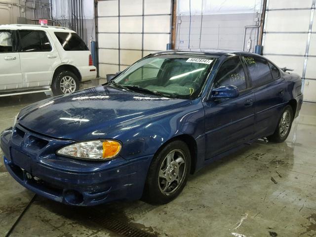 1G2NV52E72M570963 - 2002 PONTIAC GRAND AM G BLUE photo 2