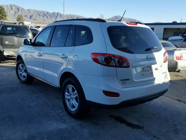 5NMSG3AB3AH345188 - 2010 HYUNDAI SANTA FE G WHITE photo 3