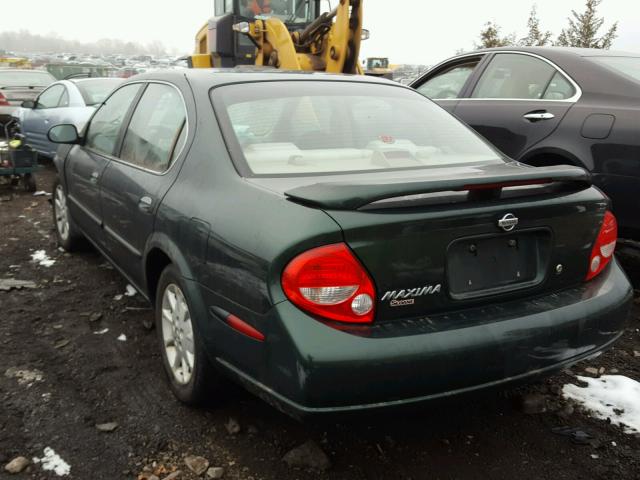 JN1CA31D71T817093 - 2001 NISSAN MAXIMA GXE GREEN photo 3