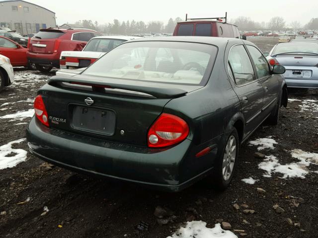 JN1CA31D71T817093 - 2001 NISSAN MAXIMA GXE GREEN photo 4