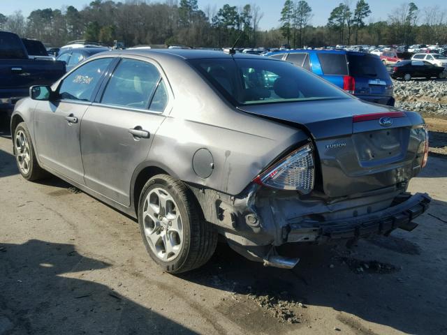 3FAHP0HG7BR257388 - 2011 FORD FUSION SE GRAY photo 3