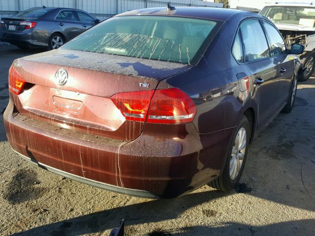 1VWAT7A38EC089414 - 2014 VOLKSWAGEN PASSAT S ბურგუნდია ფოტო 4