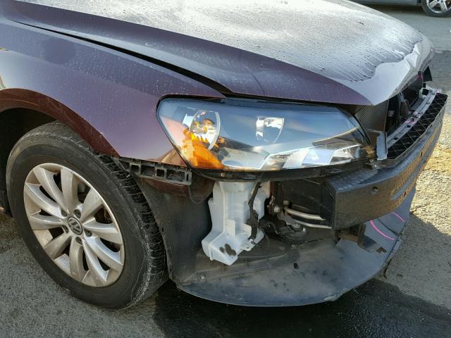 1VWAT7A38EC089414 - 2014 VOLKSWAGEN PASSAT S ბურგუნდია ფოტო 9