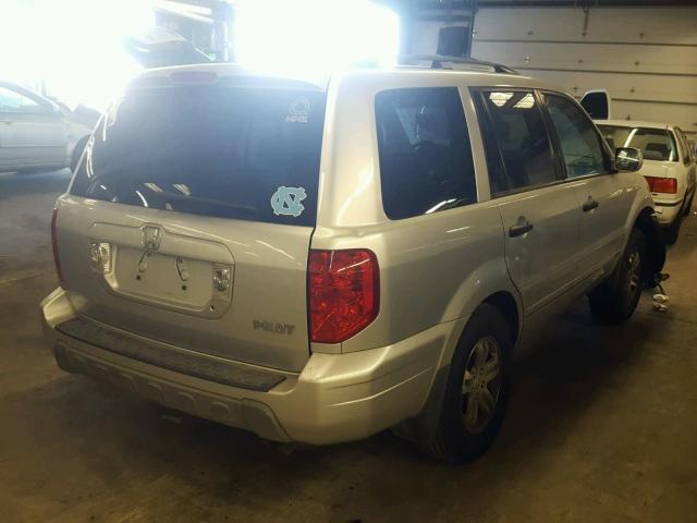 5FNYF18685B053912 - 2005 HONDA PILOT EXL SILVER photo 4