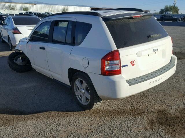 1J8FT47W98D542147 - 2008 JEEP COMPASS SP WHITE photo 3