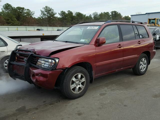 JTEDP21AX50048768 - 2005 TOYOTA HIGHLANDER MAROON photo 2