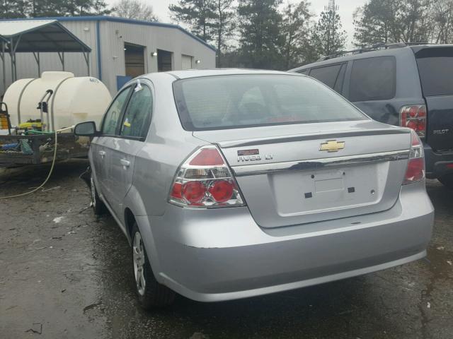 KL1TD5DE6BB126351 - 2011 CHEVROLET AVEO LS SILVER photo 3