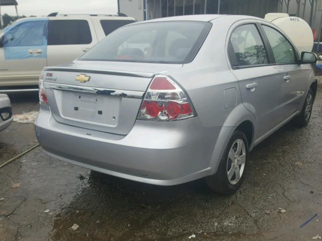 KL1TD5DE6BB126351 - 2011 CHEVROLET AVEO LS SILVER photo 4