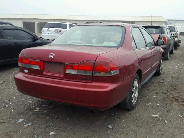 1HGCG56762A052743 - 2002 HONDA ACCORD SE RED photo 4