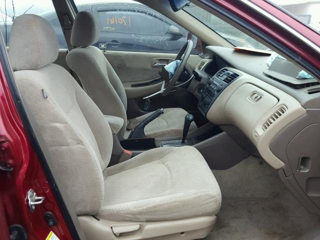 1HGCG56762A052743 - 2002 HONDA ACCORD SE RED photo 5