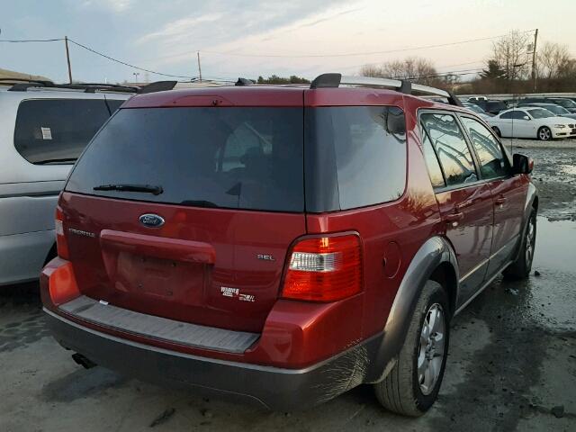 1FMDK02167GA21823 - 2007 FORD FREESTYLE RED photo 4