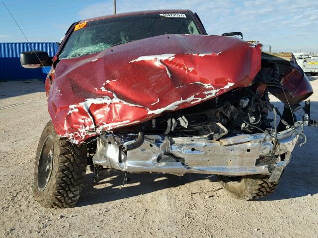 1C6RR6LT7FS658747 - 2015 RAM 1500 SLT RED photo 9