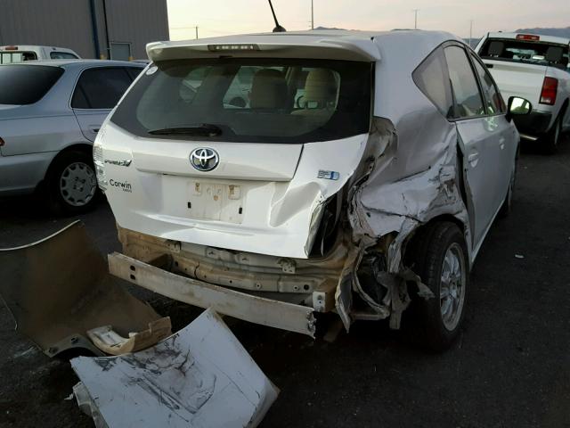 JTDZN3EU8D3243274 - 2013 TOYOTA PRIUS V WHITE photo 4