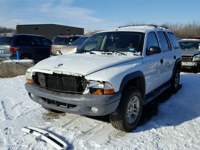 1D4HS38N63F521050 - 2003 DODGE DURANGO SP WHITE photo 2