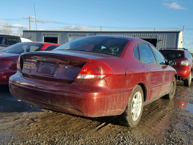 1FAFP53U36A163087 - 2006 FORD TAURUS SE MAROON photo 4